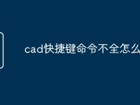 cad快捷键命令不全怎么办-路由网