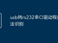 usb转rs232串口驱动程序无法识别-路由网
