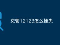 交管12123怎么挂失-路由网