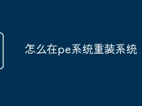 怎么在pe系统重装系统-路由网