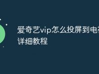 爱奇艺vip怎么投屏到电视端详细教程-路由网