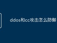 ddos和cc攻击怎么防御-路由网