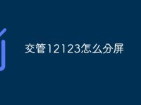交管12123怎么分屏-路由网
