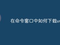 在命令窗口中如何下载vue-路由网