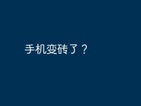 手机变砖了?-路由网