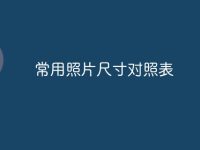 常用照片尺寸对照表-路由网