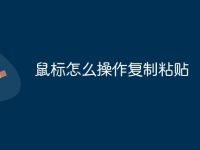 鼠标怎么操作复制粘贴-路由网