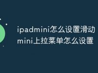 ipadmini怎么设置滑动 ipadmini上拉菜单怎么设置-路由网