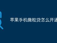 苹果手机微粒贷怎么开通-路由网
