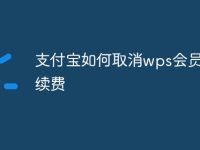 支付宝如何取消wps会员自动续费-路由网