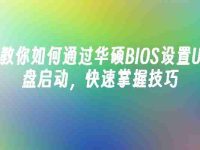 教你如何通过华硕BIOS设置U盘启动，快速掌握技巧-路由网