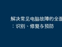 解决常见电脑故障的全面指南:识别、修复与预防-路由网