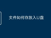文件如何存放入U盘-路由网