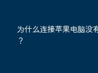 为什么连接苹果电脑没有反应?-路由网