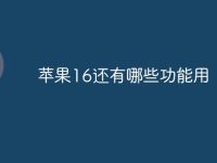 苹果16还有哪些功能用-路由网