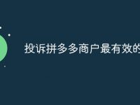 投诉拼多多商户最有效的办法-路由网