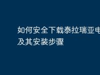 如何安全下载泰拉瑞亚电脑版及其安装步骤-路由网