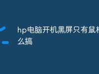 hp电脑开机黑屏只有鼠标怎么搞-路由网