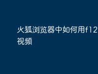 火狐浏览器中如何用f12下载视频-路由网