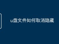 u盘文件如何取消隐藏-路由网