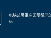 电脑蓝屏重启无限循环怎么解决-路由网