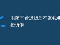 电商平台退货后不退钱要怎么投诉啊-路由网