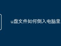 u盘文件如何倒入电脑里-路由网