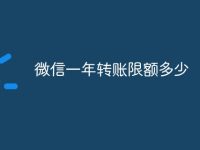 微信一年转账限额多少-路由网