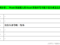 Word里面插入的Excel表格序号不能下拉生成怎么办?-路由网