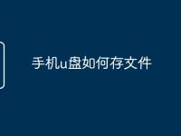 手机u盘如何存文件-路由网