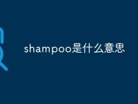 shampoo是什么意思-路由网