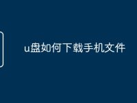 u盘如何下载手机文件-路由网