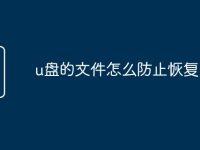 u盘的文件怎么防止恢复-路由网