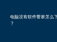 电脑没有软件管家怎么下软件?-路由网