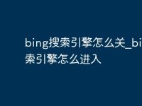 bing搜索引擎怎么关_bing搜索引擎怎么进入-路由网