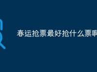 春运抢票最好抢什么票啊-路由网