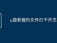 u盘恢复的文件打不开怎么办-路由网