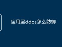 应用层ddos怎么防御-路由网