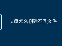 u盘怎么删除不了文件-路由网