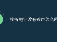 接听电话没有铃声怎么回事-路由网