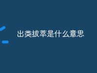 出类拔萃是什么意思-路由网