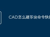 CAD怎么建写块命令快捷键-路由网