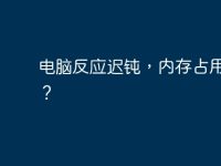电脑反应迟钝，内存占用率高？-路由网