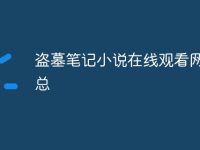 盗墓笔记小说在线观看网站汇总-路由网