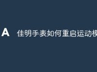 佳明手表如何重启运动模式-路由网