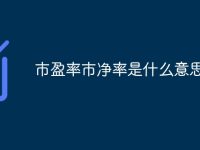 市盈率市净率是什么意思-路由网