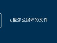 u盘怎么损坏的文件-路由网