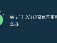 Win11 23H2聚焦不更新了怎么办-路由网