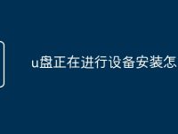 u盘正在进行设备安装怎么办-路由网