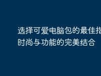 选择可爱电脑包的最佳指南:时尚与功能的完美结合-路由网